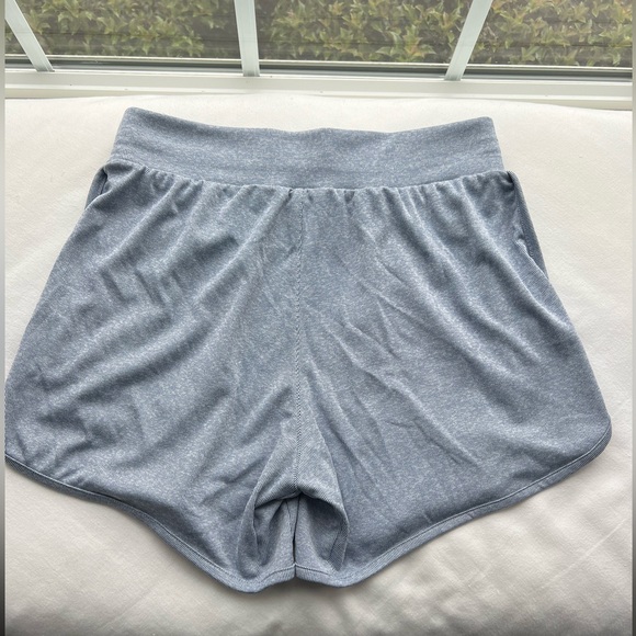 Nike Shorts Small Dri Fit Athletic Elastic Waist Gray/blue Running Women’s Sz S - Picture 2 of 3